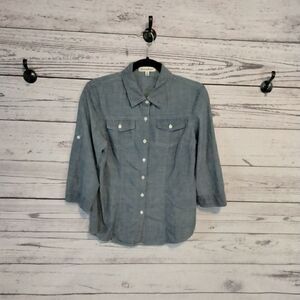 "Hester & orchard" woman's jean  shirt